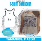 Molde tshirt com renda, modelagem&diversos, p-xg, correios