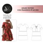 Molde vestido franzido tamanho PP ao EXG by Maísa Rasche - EDITORA CLUBE DA COSTUREIRA (TOLEDO - PR)