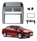 Moldura 2 Din Fiat Linea 2008,2009,2010,2011,2012,2013,2014 - Prata - 4023