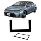 Moldura 2 din mp5 toyota corolla 17/19 black piano chinesa