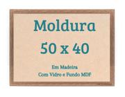 Moldura 50x40 Decorativa Para Foto Poster Quadro Com Vidro