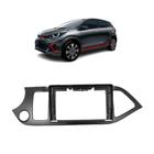 Moldura 9" polegadas kia picanto 2013/18 preto fosco