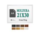 Moldura Branca 21X30 Cm Para Quadro Arte A4 Diploma Petg