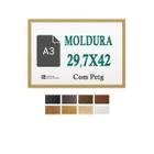 Moldura Cru 29,7X42 Cm Para A3 Impresso Arte Quadro Petg