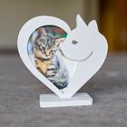 Porta-retrato de gato 4x6 personalizado nome de texto personalizado bonito  desenho animal gatos moldura de madeira para fotos 3x5 com tapete ou 4x6  sem tapete foto, exibição de fotos para parede ou