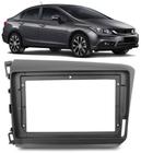 Moldura De Painel 2 Din 9" Polegadas Honda Civic 2012 2013 2014 2015 2016 - Grafite