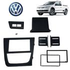 Moldura de Painel Volkswagen Saveiro G5 2012 Preto 2 Din