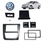 Moldura de Painel Volkswagen Voyage G5 2010 2 Din Prata