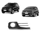 Moldura Farol Auxiliar Fox 2019 Preto Aro Cromado Passageiro