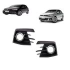 Moldura Farol Auxiliar Gol G7 16a17 Preto Aro Cromado Par