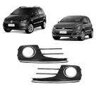 Moldura Farol Auxiliar SpaceFox 2016 Preto Aro Cromado Par
