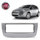 Moldura Fiat Punto T-Jet 2016 Prata 1 Din