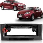 Moldura Painel 1 Din Rádio Som Aparelho Black Piano Fiat Punto 07/12 Linea 09/14