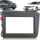 Moldura Painel 2 Din Central Multimidia Dvd Mp5 Cinza Honda Civic 12/14 Lxl Lxr Lxs Exs Exr - Autoplast / Expex