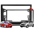 Moldura Painel 2 Din Central Multimidia Dvd Mp5 Padrão Japonês - Citroen C3 03/12