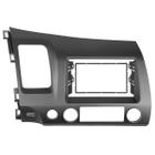 Moldura painel 2 din honda new civic 2007 á 2011 cinza 7"