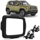 Moldura Painel 2 Din Jeep Renegade PCD 2015 a 2023 Preto Soft para Player Padrão Original - Ludovico