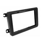 Moldura Painel Central 2 Din Dvd Mp5 Gol G7 Jetta Amarok Fusca Tiguan Preto