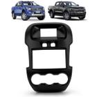 Moldura Painel Central 2 Din Ranger XL XLS 2013 à 2015 sem Botões Som Mp5 Dvd Preta Expex Epx100