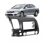 Moldura Painel Central Aparelho Som Dvd 2Din New Civic 2006 Até 2011 Preto