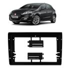 Moldura Painel Central Multimidia 9 Polegadas Fiat Bravo 2011 à 2016 Preto Fosco Som