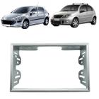 Moldura Painel DVD 1din 2din MP5 C3 307 Prata Japonês Chinês
