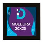 Moldura Preta 20x20 Com Fundo Em Eucatex Para Decoração e Arte Artesanal