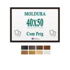 Moldura Preta Quadro 40X50 Certificado Impressão Poster Petg