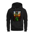 Moletom Algodão Canguru Inverno Premium Estampado New York Abertura