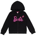 Moletom Barbie Little Girls French Terry com zíper preto 6