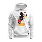 Moletom Blusa De Frio Unissex Algodão Confortável Com Bolso E Capuz Mickey Beijinho