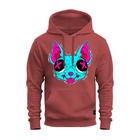 Moletom Canguru Estampado Flanelado Varias Cores Gato Neon