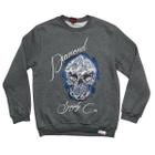 Moletom Careca Diamond D23DMPE003 Skull Diamond Head - Heatrher Grey