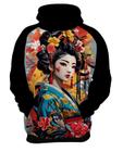 Moletom Casaco Arte Oriental Mulher Gueixa Beleza Samurai 2