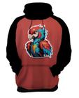 Moletom Casaco Blusa Animais Cyberpunk Arara Aves HD 1