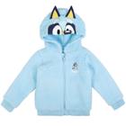 Moletom com capuz Bluey Toddler Boys Cozy Sherpa Zip Up Cosplay 5T azul