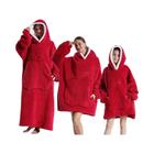 Moletom Com Capuz Extra Longo De Inverno Masculino Feminino Cobertor Grande De Lã Quente Com Mangas