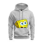 Moletom Confortável Premium Blusa De Frio Algodão Canguru Bob Esponja