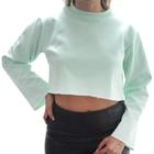 Moletom Cropped Blusa Feminina Blusinha Manga Longa Look Casual Leve Estilo E Conforto Moda Meninas