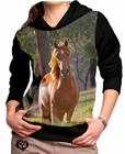 Moletom de Cavalo feminino Animal blusa casaco