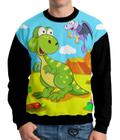 Blusa De Frio Moletom Jogo De Mosaico Cacto Dinossauro