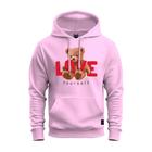 Moletom Estampado Blusa De Frio Canguru Confortável Urso Love Grau