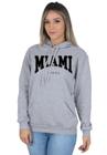 Moletom Feminino Algodão Blusa de Frio Canguru Miami Florida