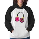 Moletom Feminino Headphone Rosa - Foca na Moda