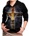 Moletom feminino Jesus Roupas Gospel Criativa blusa Leao