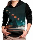 Moletom Galaxia Planetas feminino Universo blusa casaco