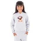 Moletom Infantil Canguru Menina Dog Pug Benellys