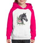 Moletom Infantil Cavalo e Flores - Foca na Moda