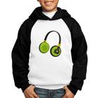 Moletom Infantil Headphone Verde - Foca na Moda