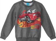 Moletom Infantil Hot Wheels Cinza - Malwee